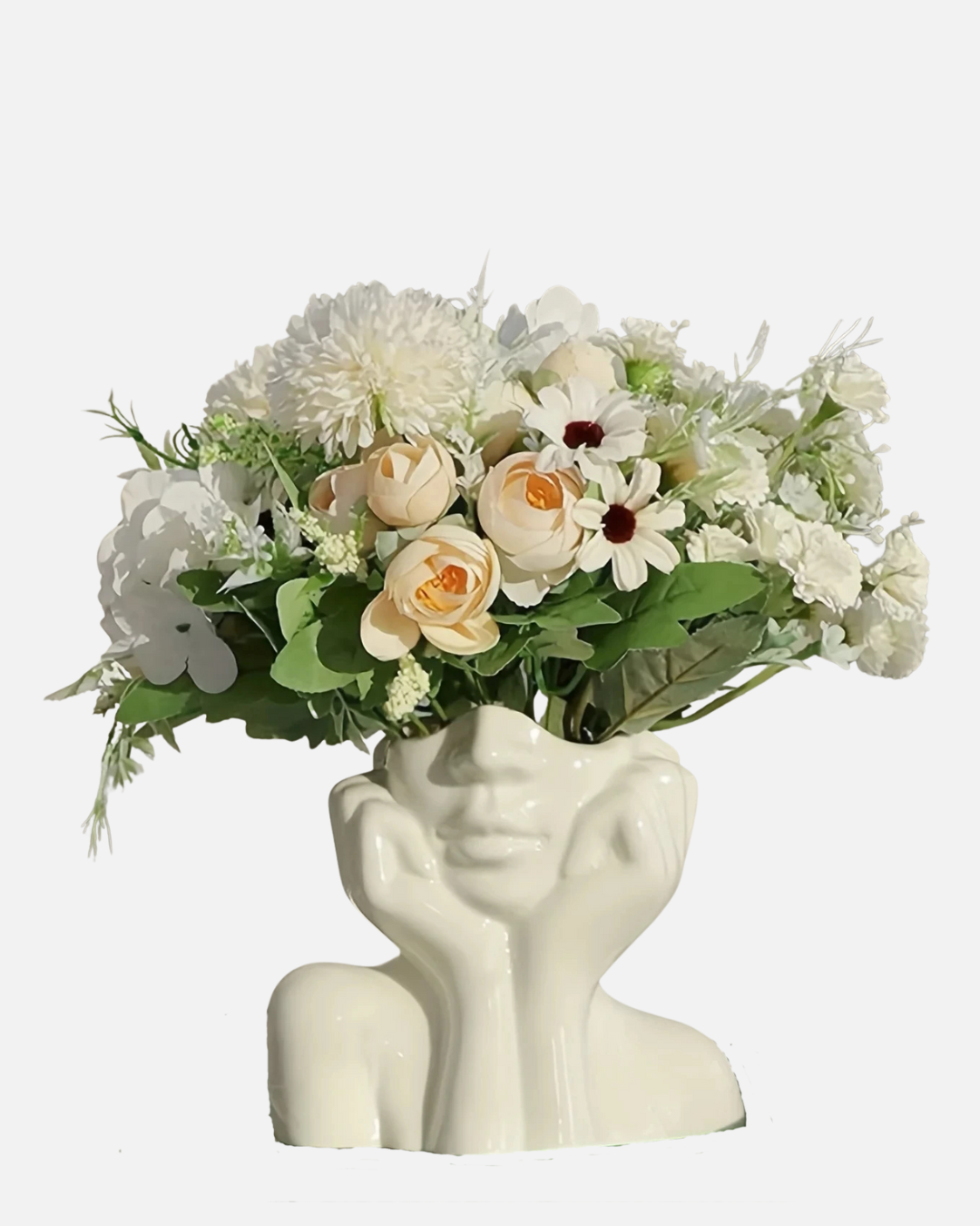 Vaso de Cerâmica - Face Sculpture