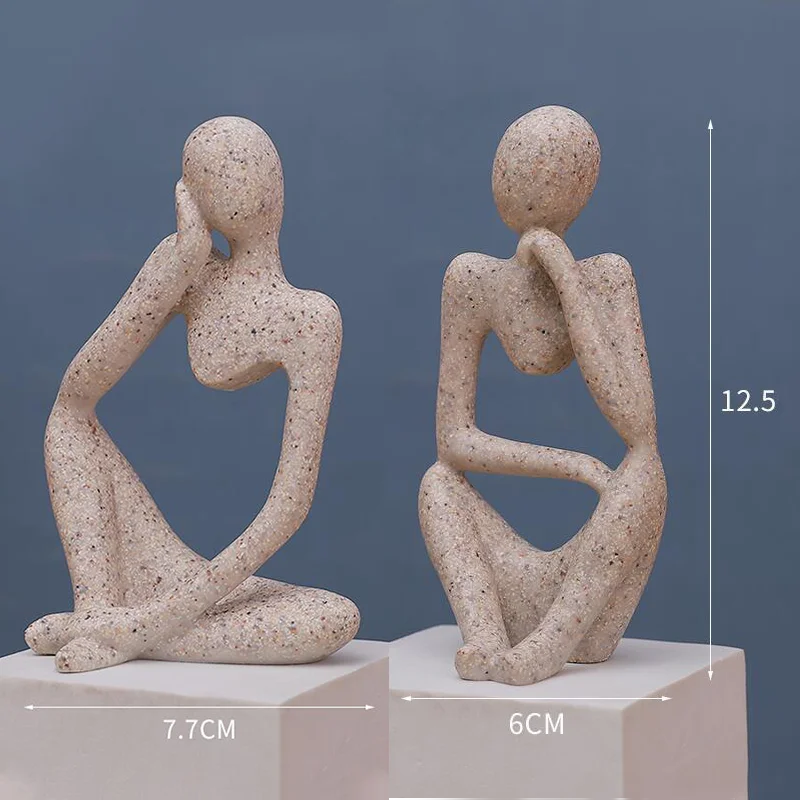 Estatua Pensador Abstrata