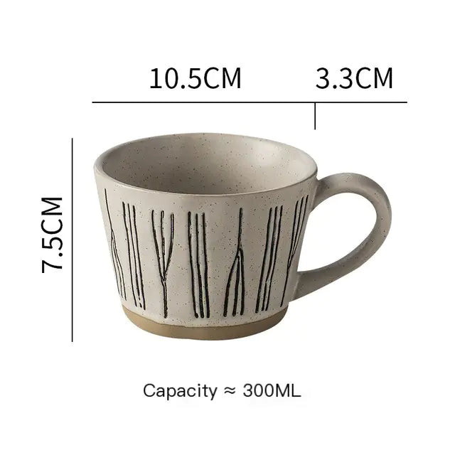 Caneca de Cerâmica Pintada à Mão