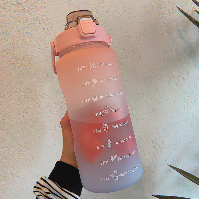 PORTABLE WATER BOTTLE WITH TIME REMINDER