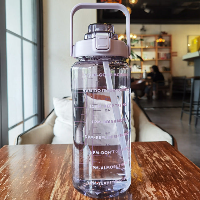 PORTABLE WATER BOTTLE WITH TIME REMINDER