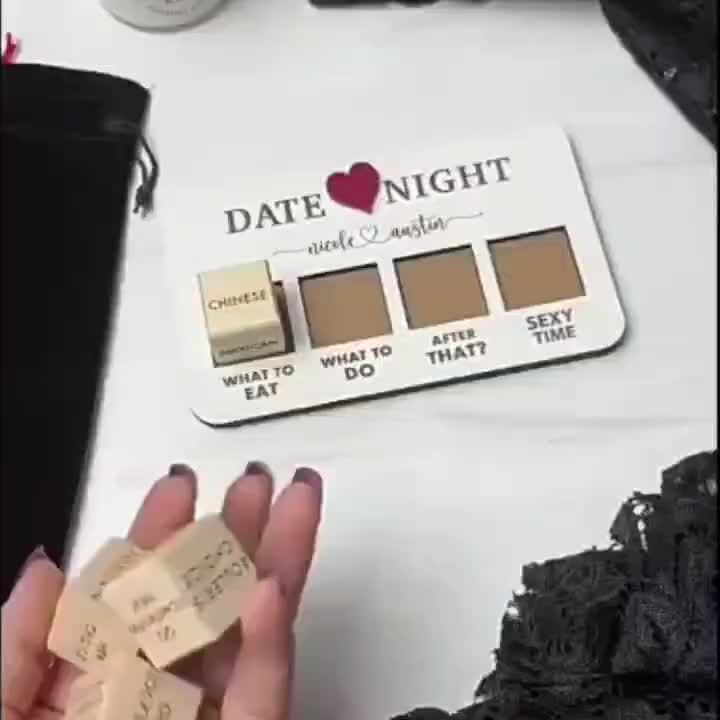 Wooden Dice Game for Romantic Couples