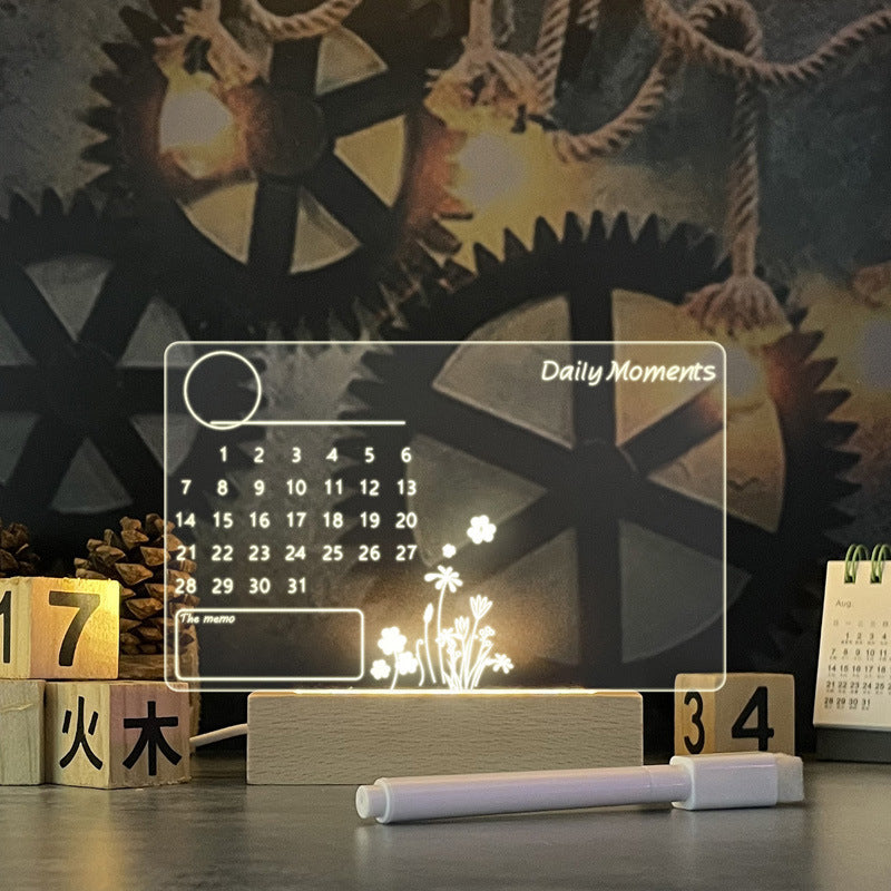 Luz nocturna LED con tablero de mensajes