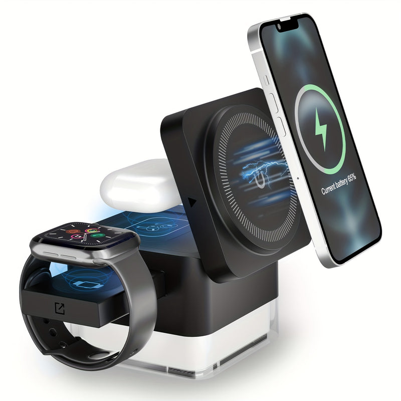 3-in-1 Foldable 15W Ultra-Fast Wireless Charging Pad