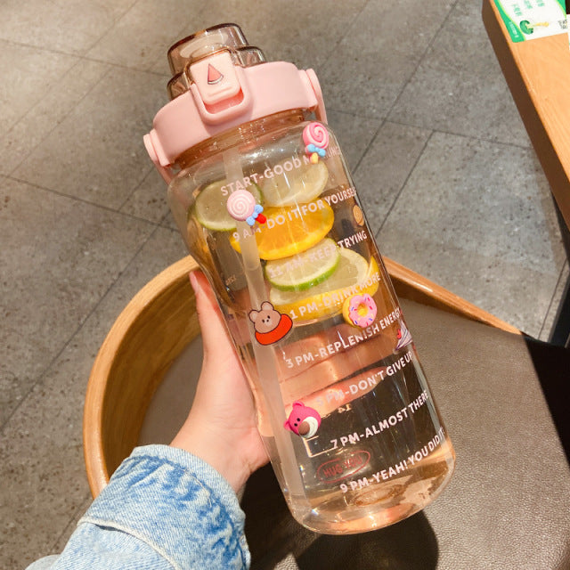 PORTABLE WATER BOTTLE WITH TIME REMINDER