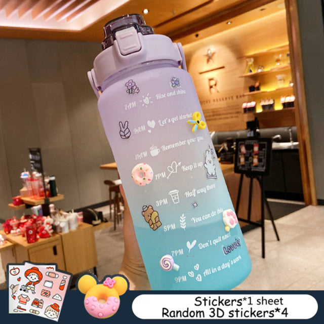 PORTABLE WATER BOTTLE WITH TIME REMINDER