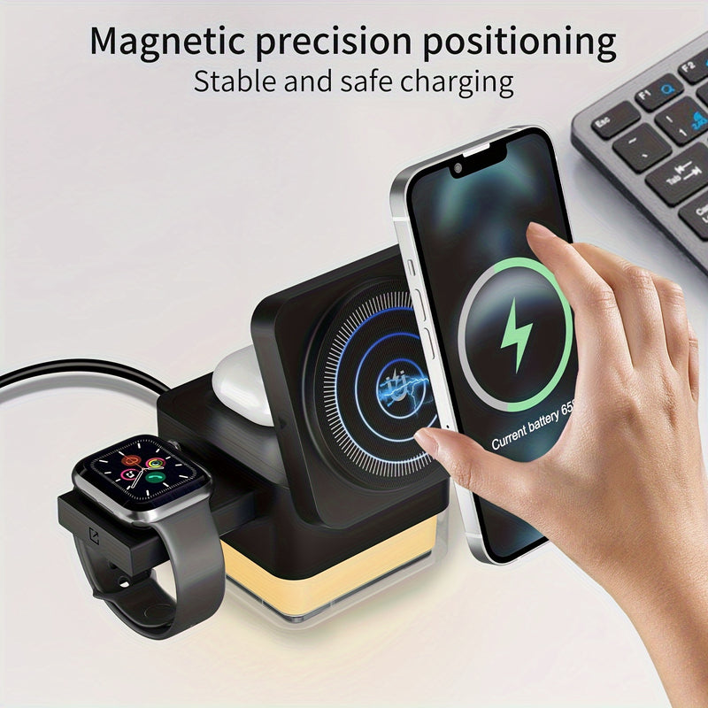 3-in-1 Foldable 15W Ultra-Fast Wireless Charging Pad