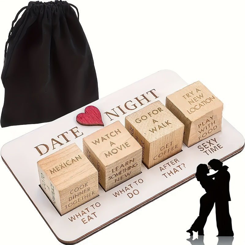 Wooden Dice Game for Romantic Couples