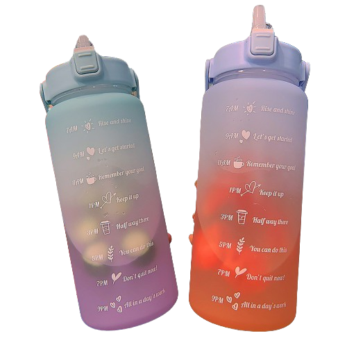 PORTABLE WATER BOTTLE WITH TIME REMINDER