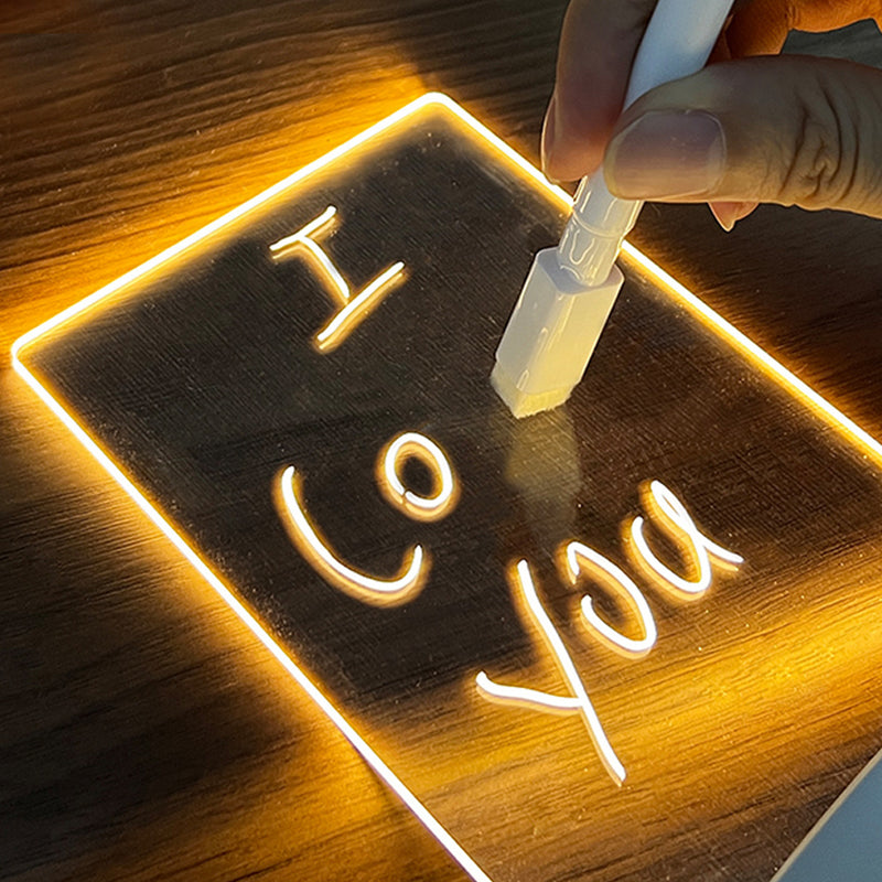 Luz nocturna LED con tablero de mensajes