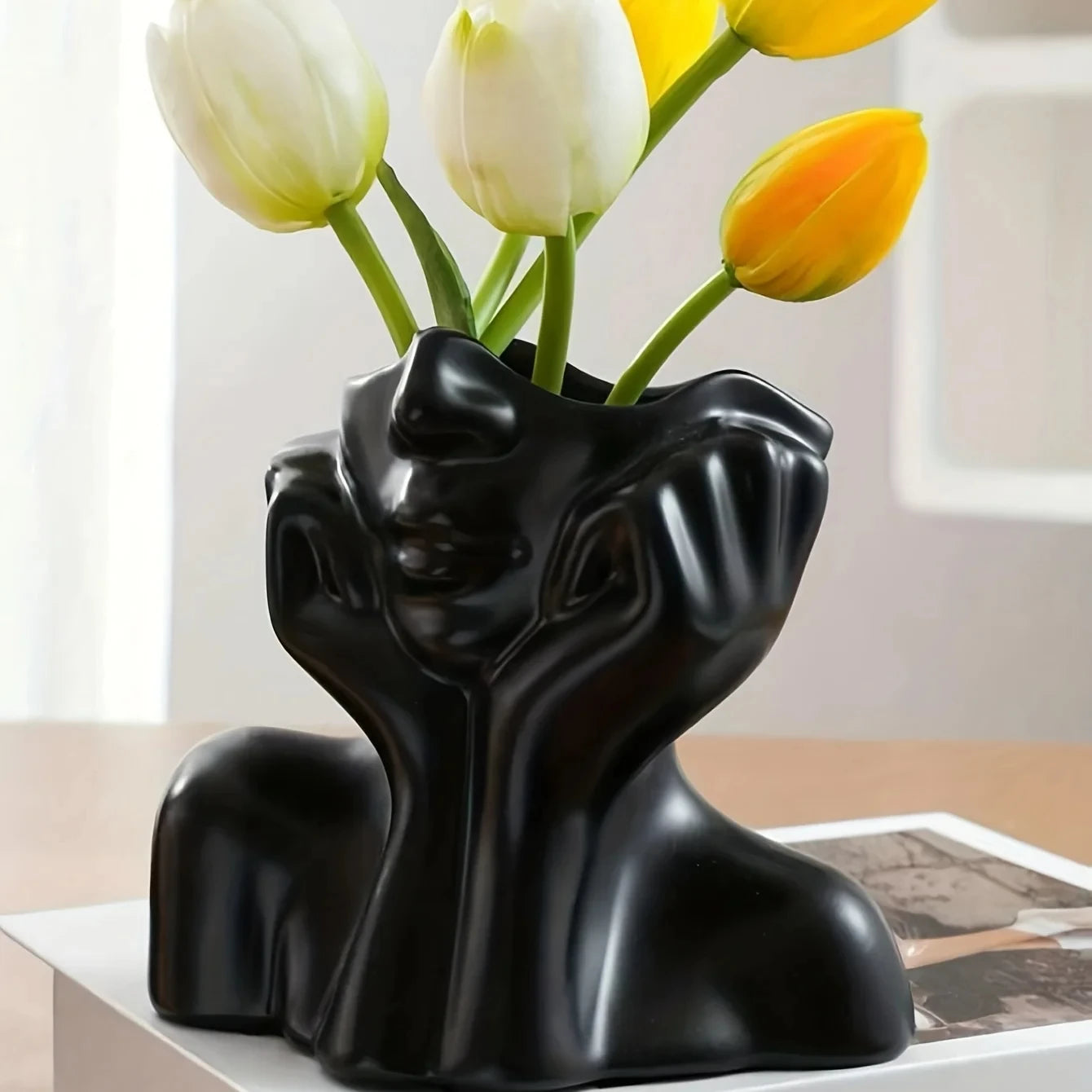 Ceramic Vase - Face Sculpture