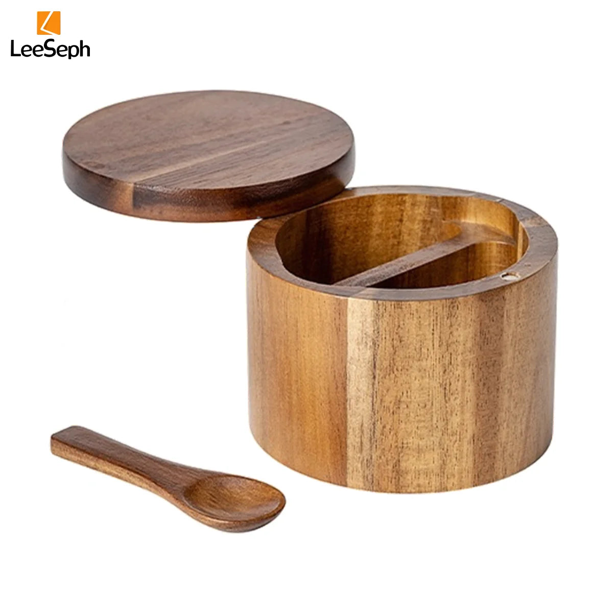 Salt Shaker with Spoon and Swivel Lid