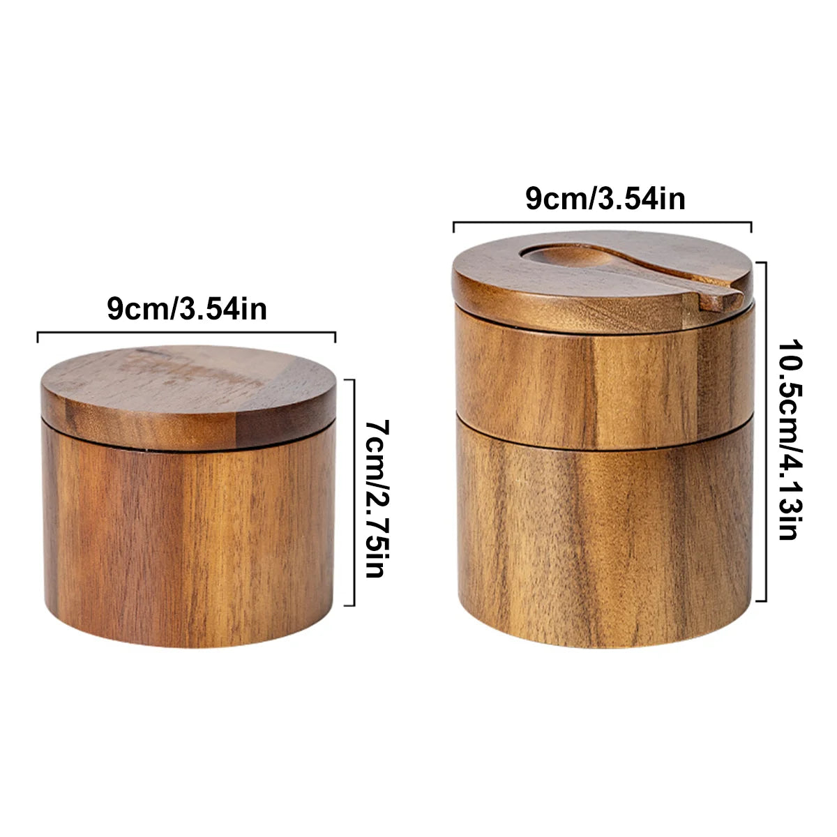 Salt Shaker with Spoon and Swivel Lid