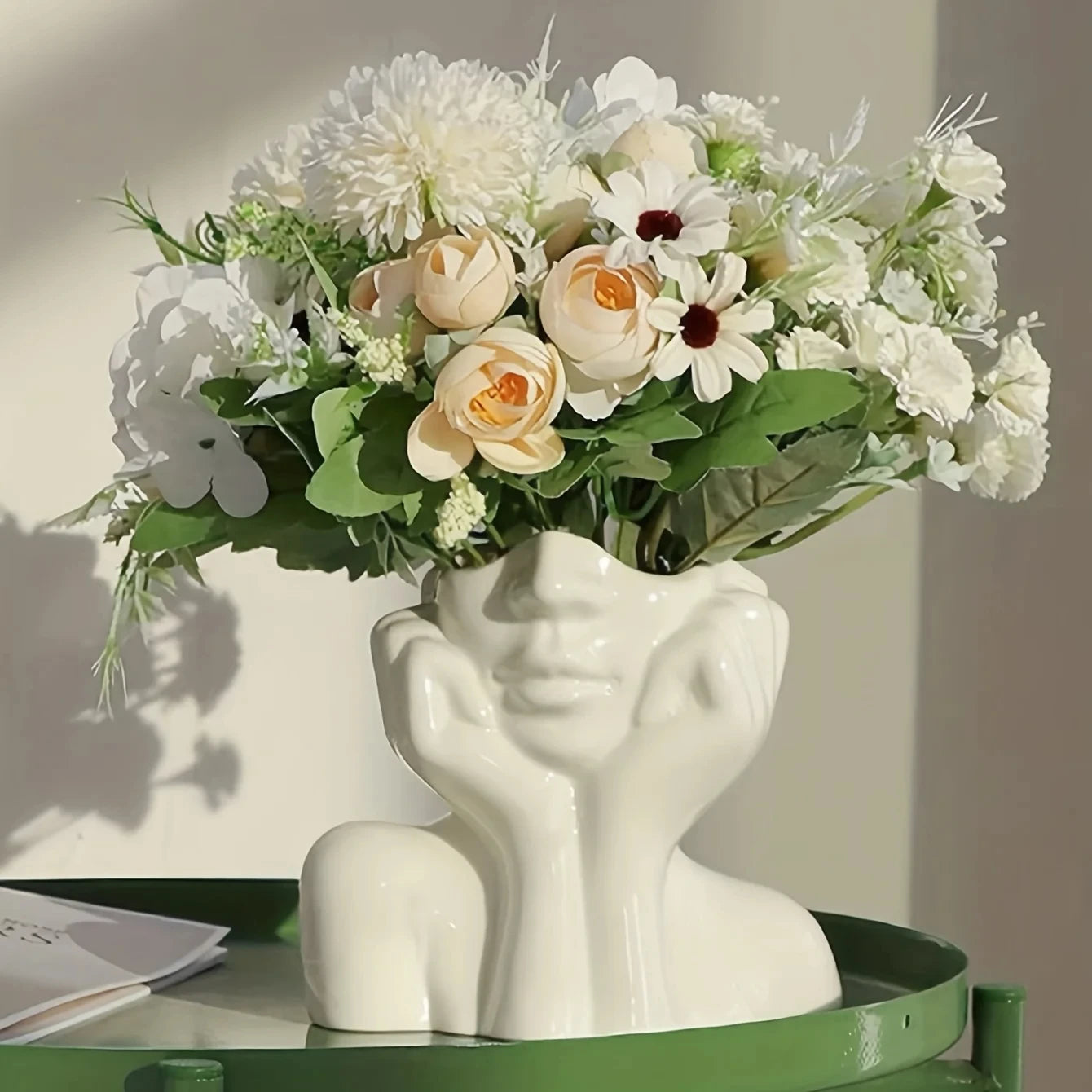 Ceramic Vase - Face Sculpture