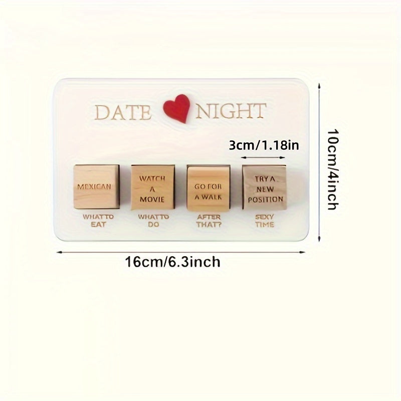 Wooden Dice Game for Romantic Couples