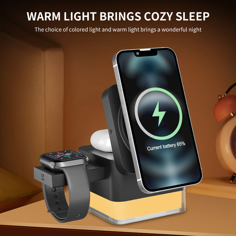 3-in-1 Foldable 15W Ultra-Fast Wireless Charging Pad
