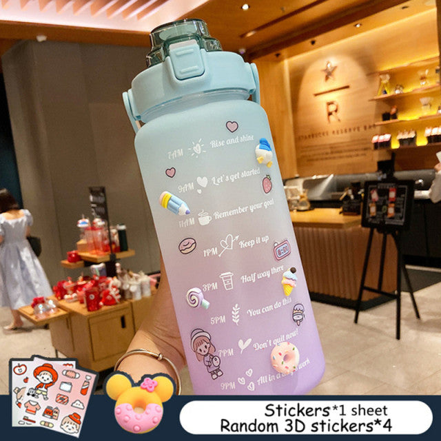 PORTABLE WATER BOTTLE WITH TIME REMINDER