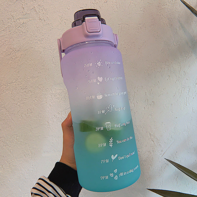 PORTABLE WATER BOTTLE WITH TIME REMINDER