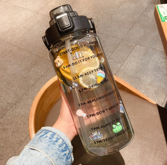 PORTABLE WATER BOTTLE WITH TIME REMINDER