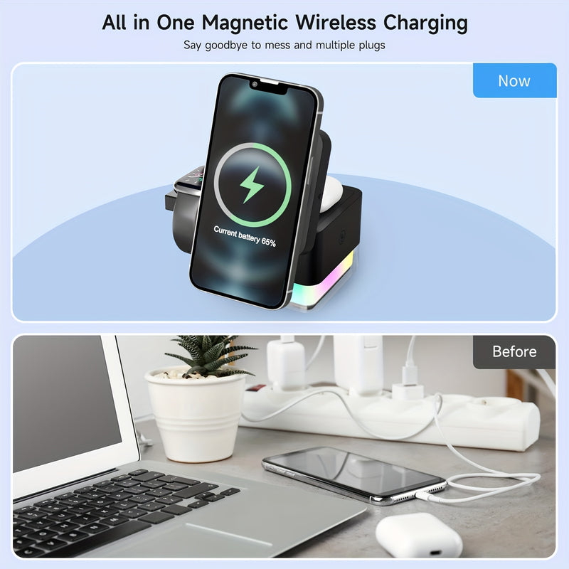 3-in-1 Foldable 15W Ultra-Fast Wireless Charging Pad