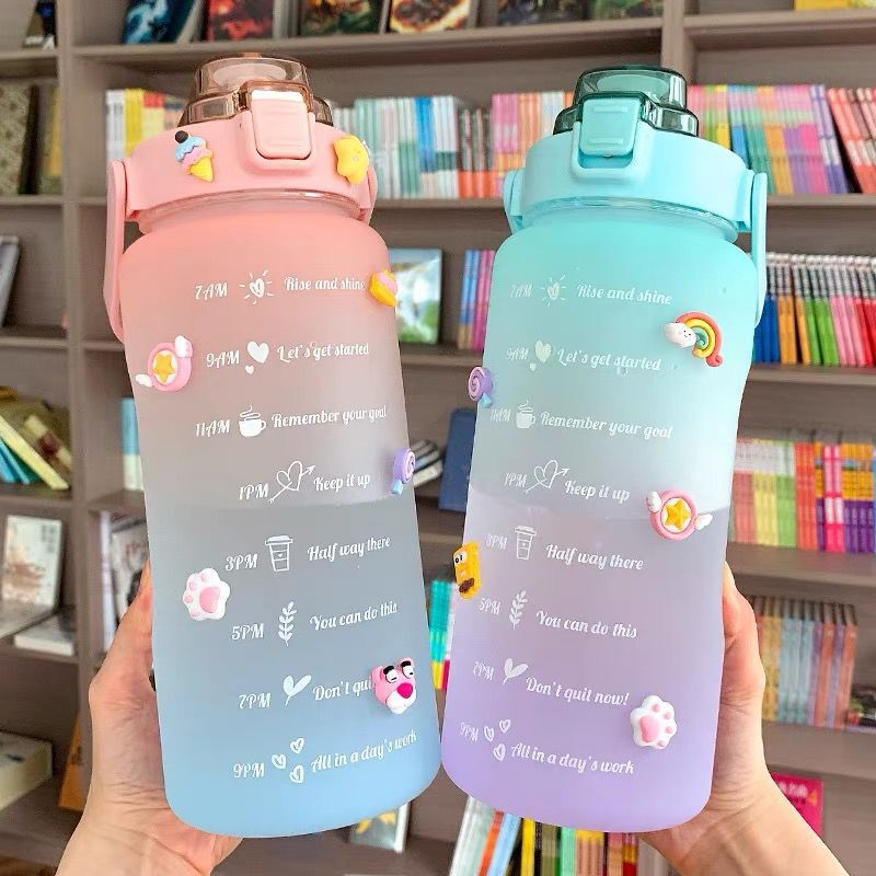 PORTABLE WATER BOTTLE WITH TIME REMINDER
