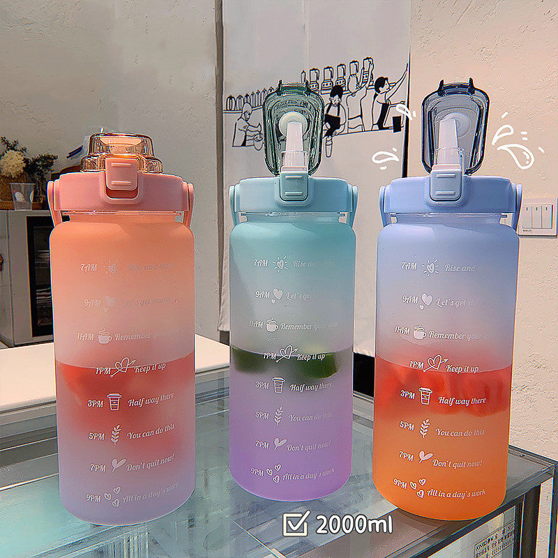 PORTABLE WATER BOTTLE WITH TIME REMINDER