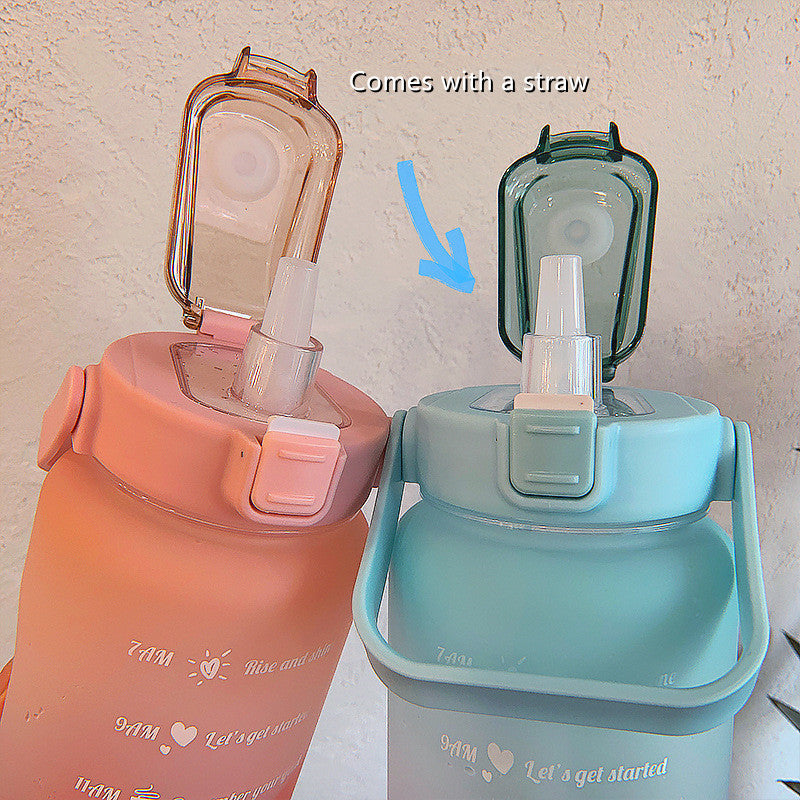 PORTABLE WATER BOTTLE WITH TIME REMINDER